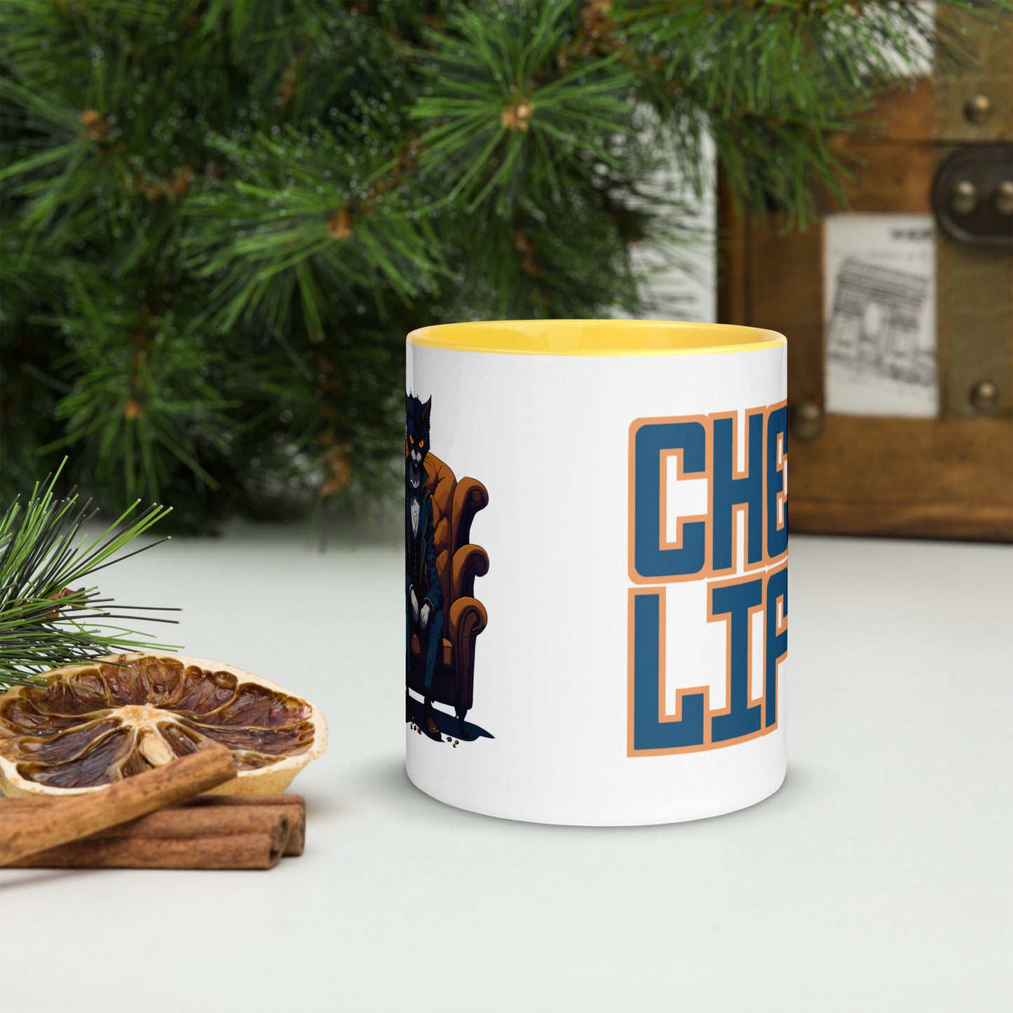 Chess Life Gentleman Cat | Mug with Color Inside
