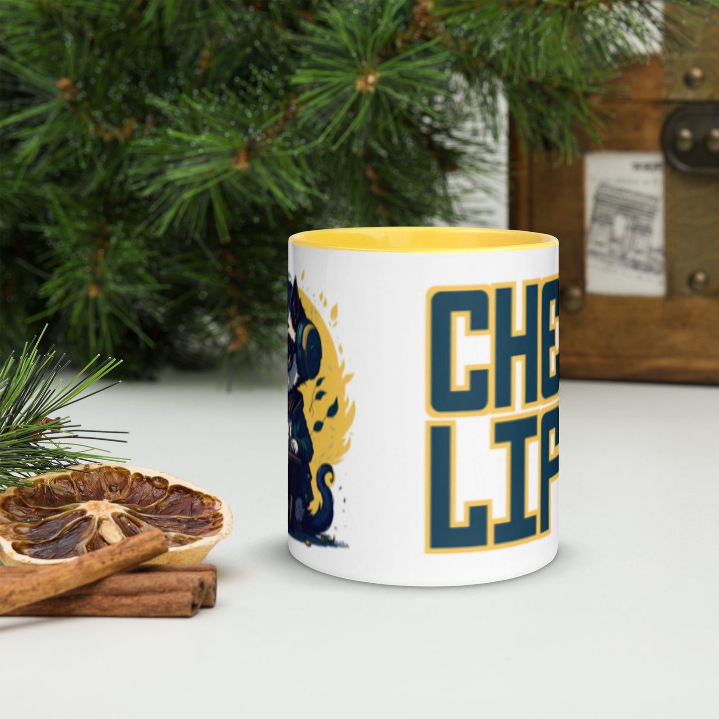 Chess Life Cool Cat | Mug with Color Inside