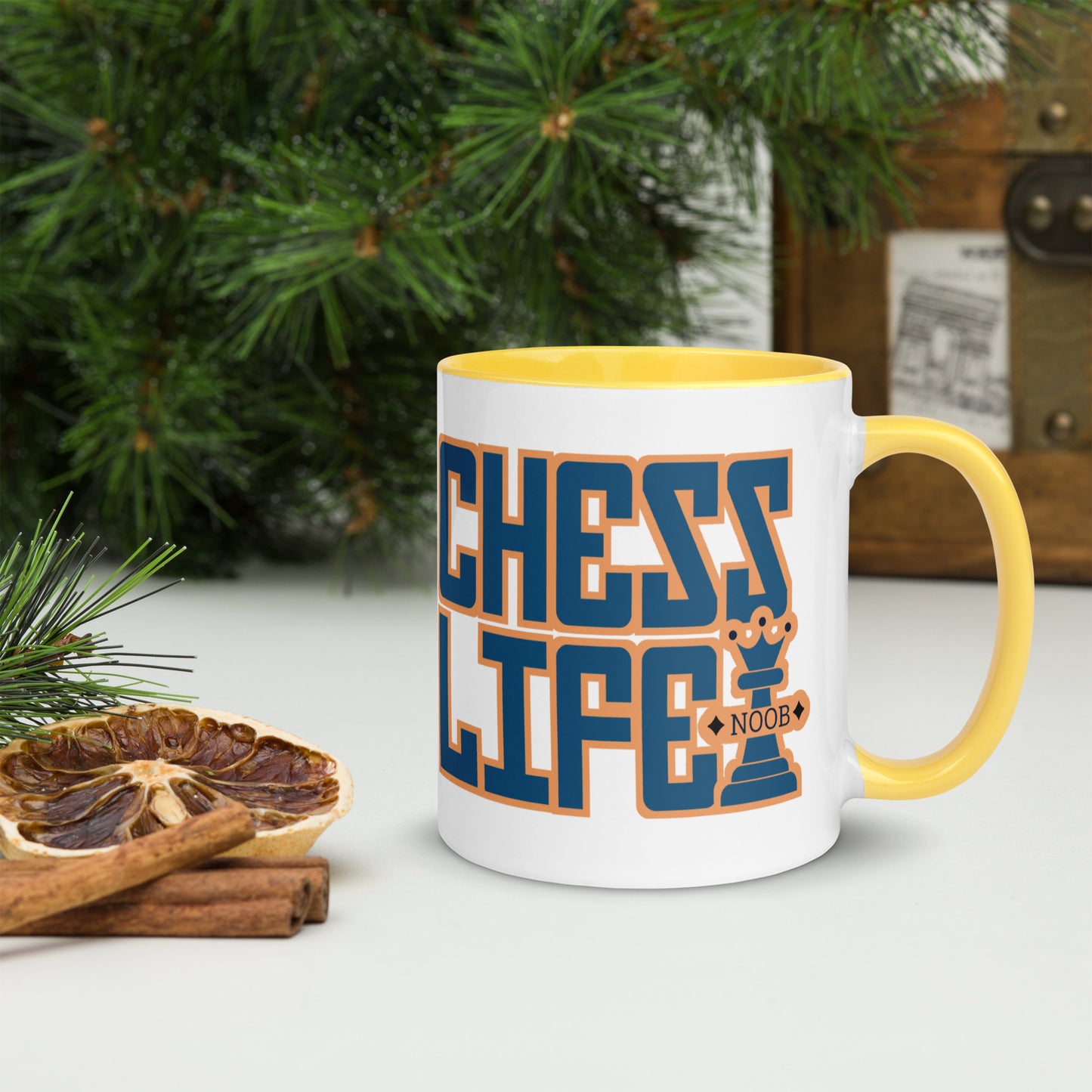 Chess Life Gentleman Cat | Mug with Color Inside