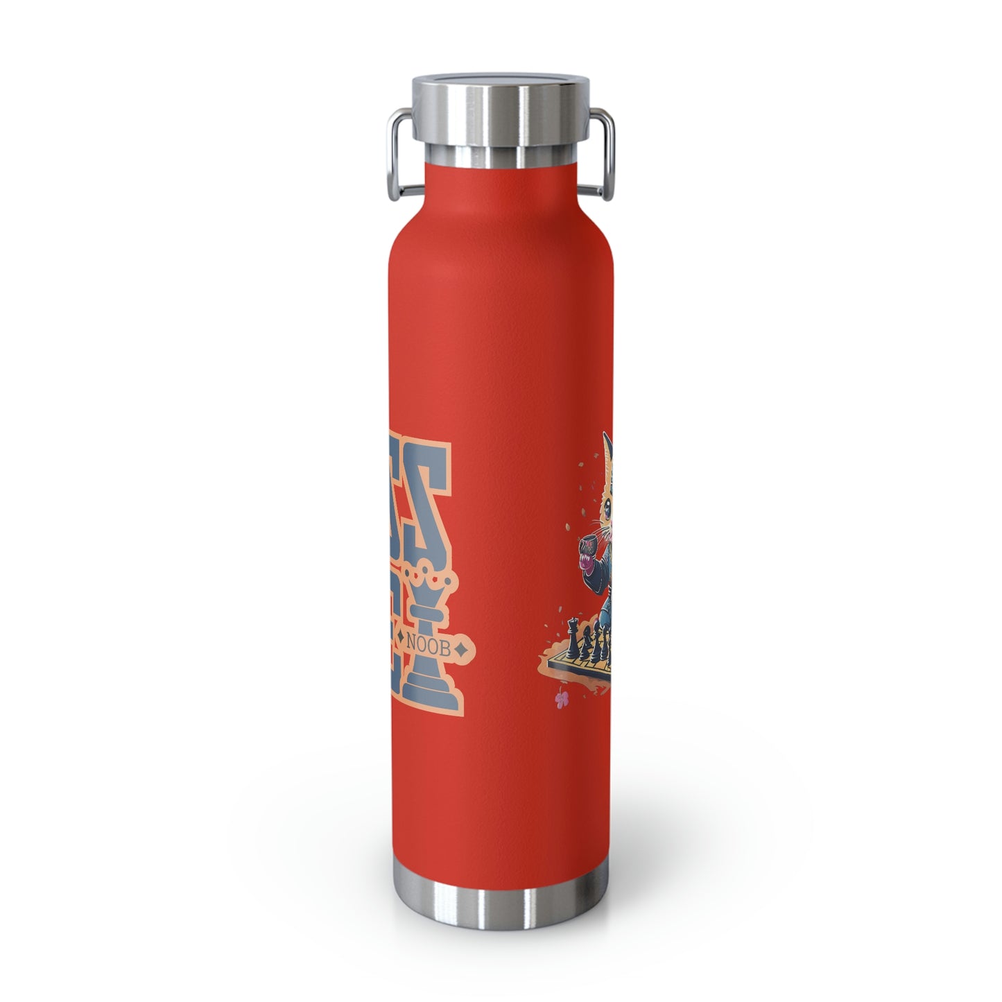 Chess Life Samurai Sakura Cat | Copper Vacuum Insulated Bottle (22 oz / 650 mL)