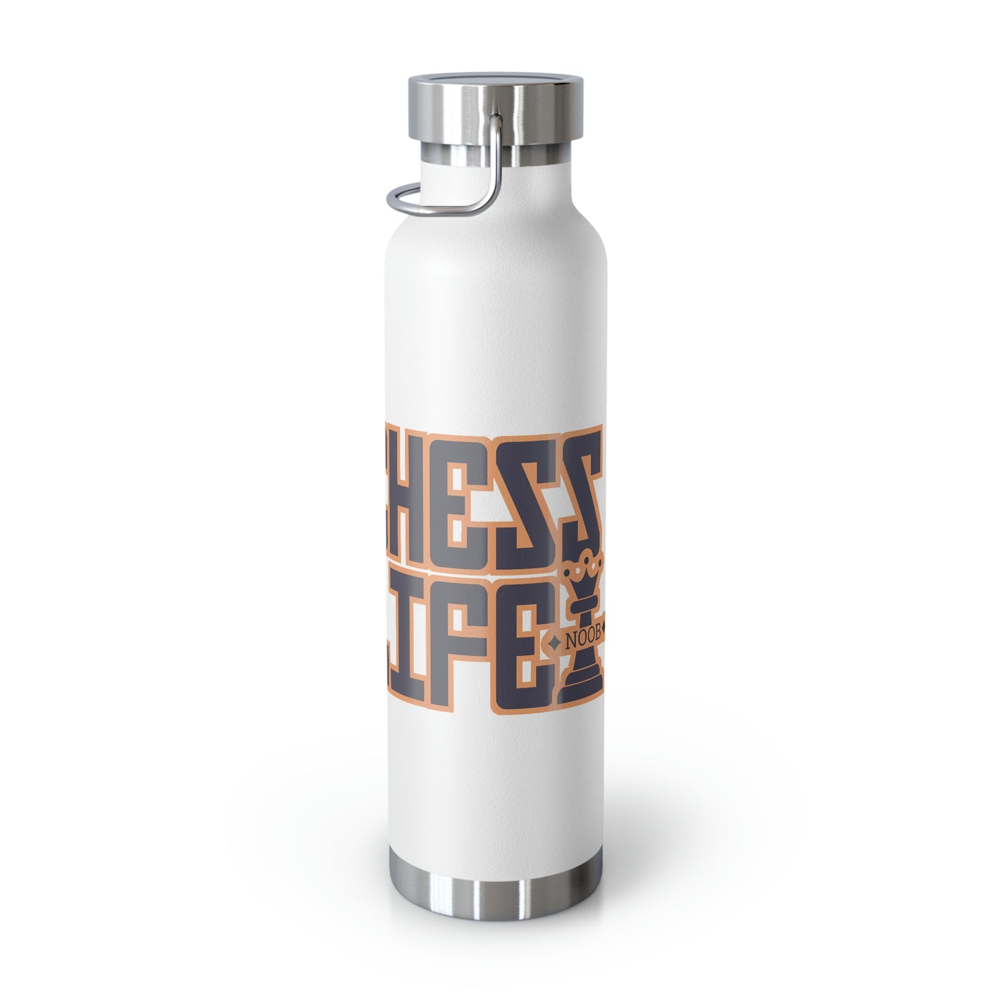 Chess Life Professor Cat | Copper Vacuum Insulated Bottle (22 oz / 650 mL)