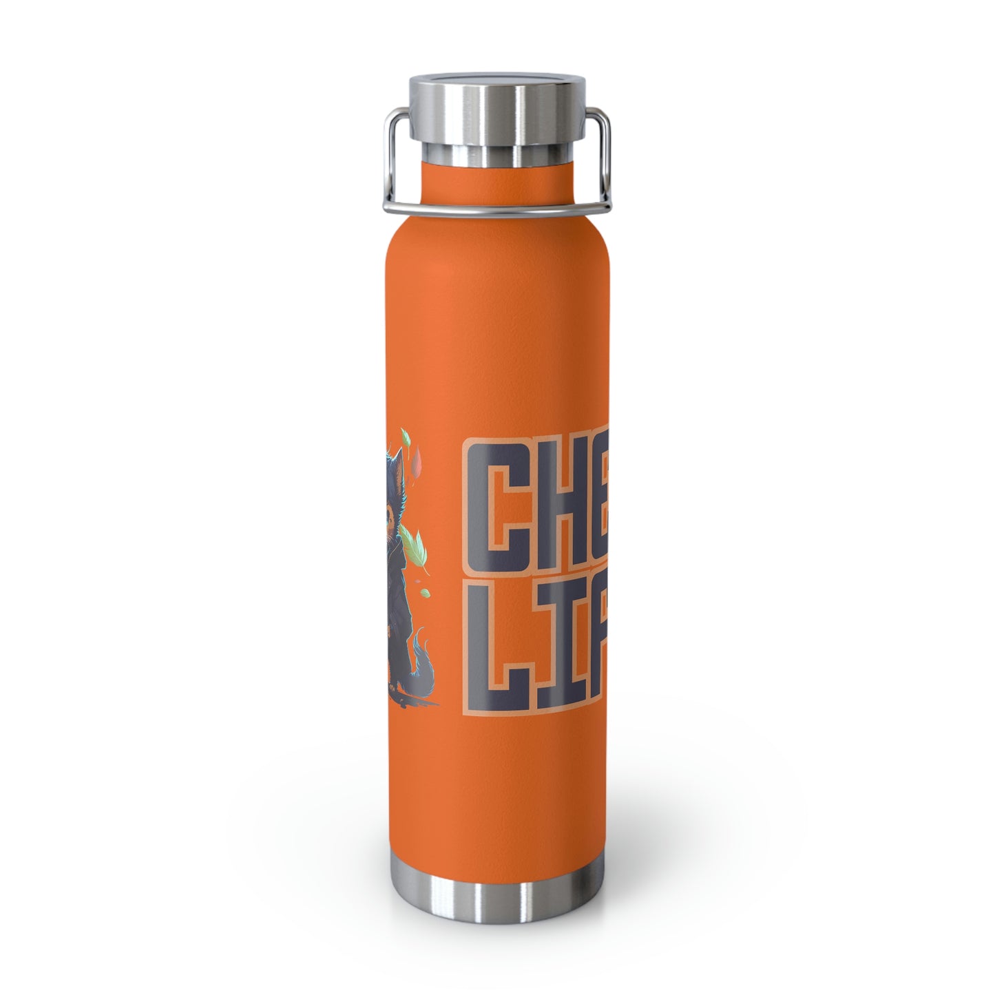 Chess Life Professor Cat | Copper Vacuum Insulated Bottle (22 oz / 650 mL)