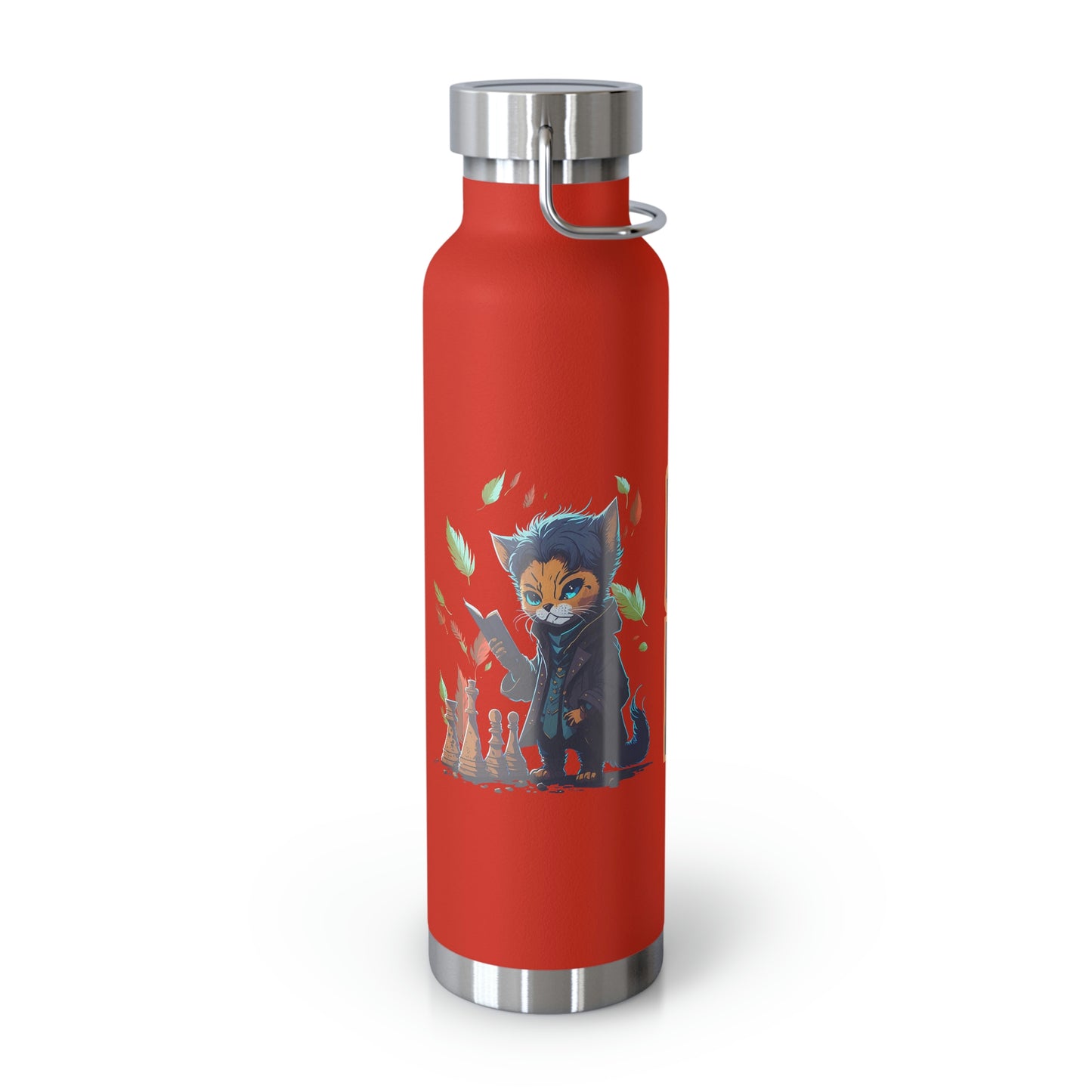 Chess Life Professor Cat | Copper Vacuum Insulated Bottle (22 oz / 650 mL)