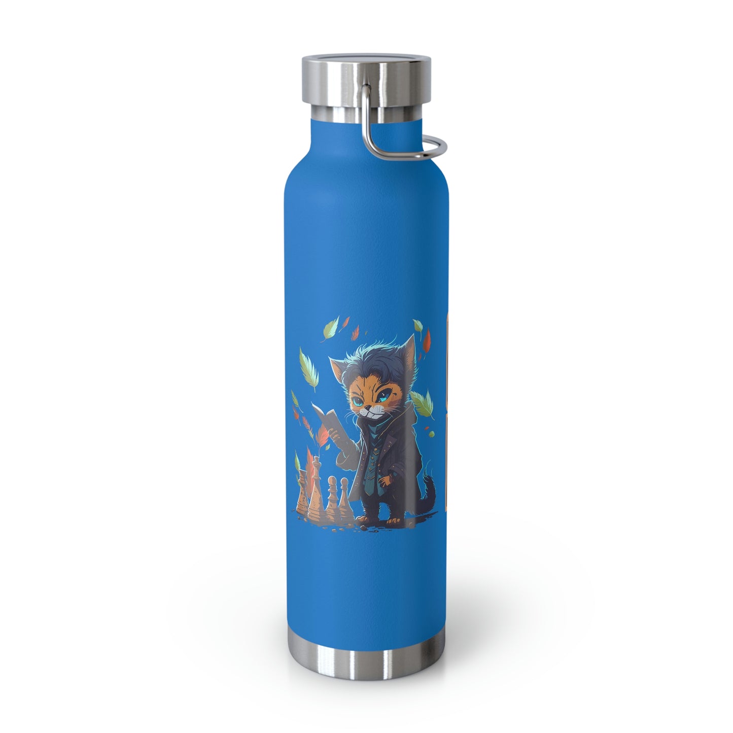 Chess Life Professor Cat | Copper Vacuum Insulated Bottle (22 oz / 650 mL)
