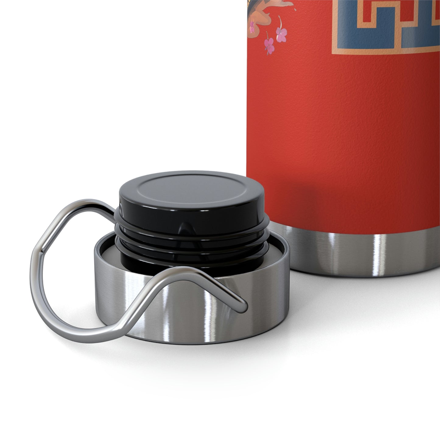 Chess Life Samurai Sakura Cat | Copper Vacuum Insulated Bottle (22 oz / 650 mL)