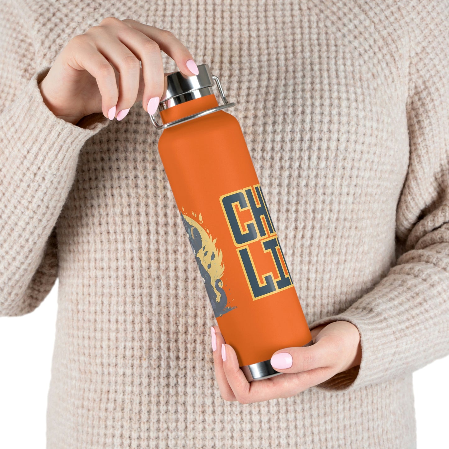 Chess Life Cool Cat | Copper Vacuum Insulated Bottle (22 oz / 650 mL)