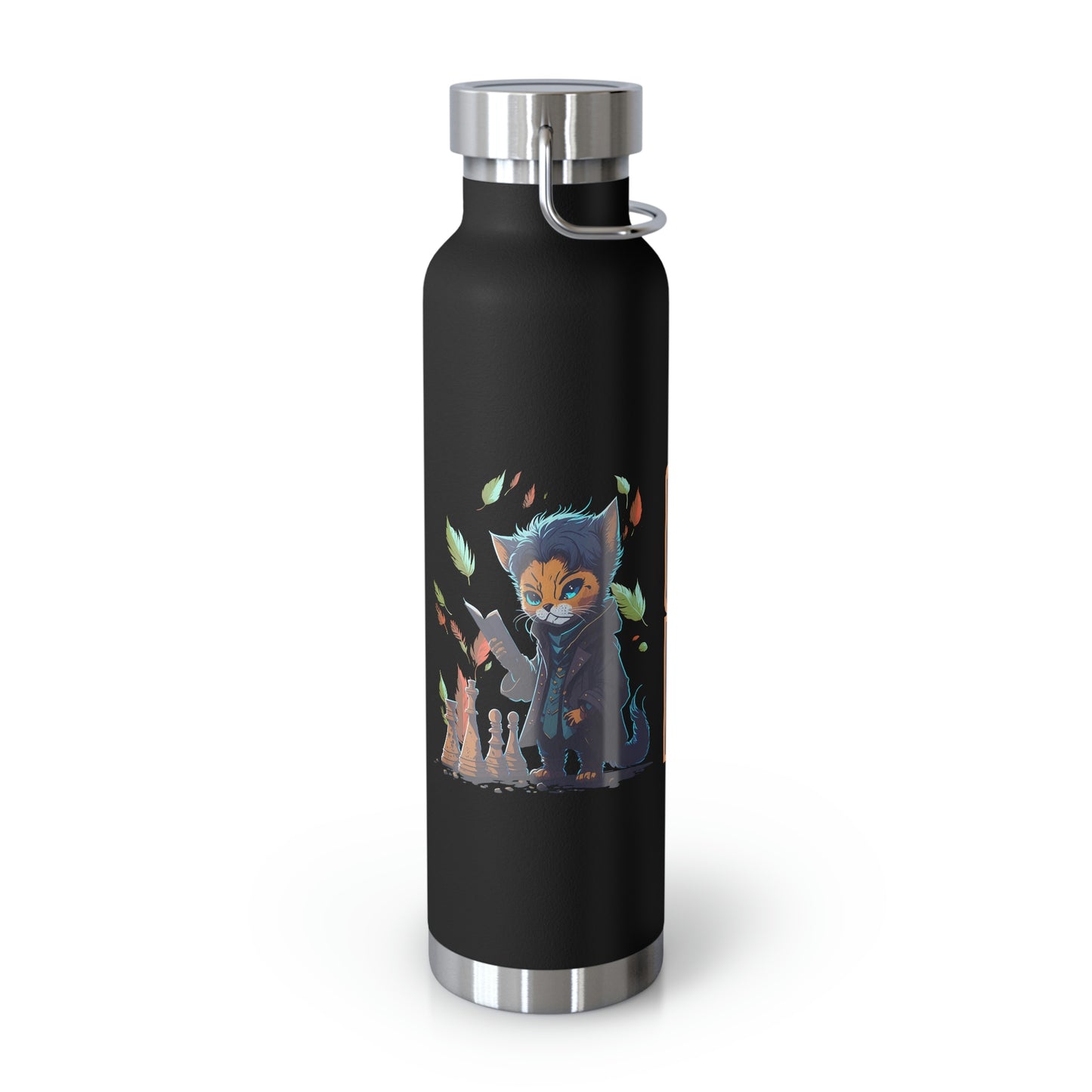 Chess Life Professor Cat | Copper Vacuum Insulated Bottle (22 oz / 650 mL)