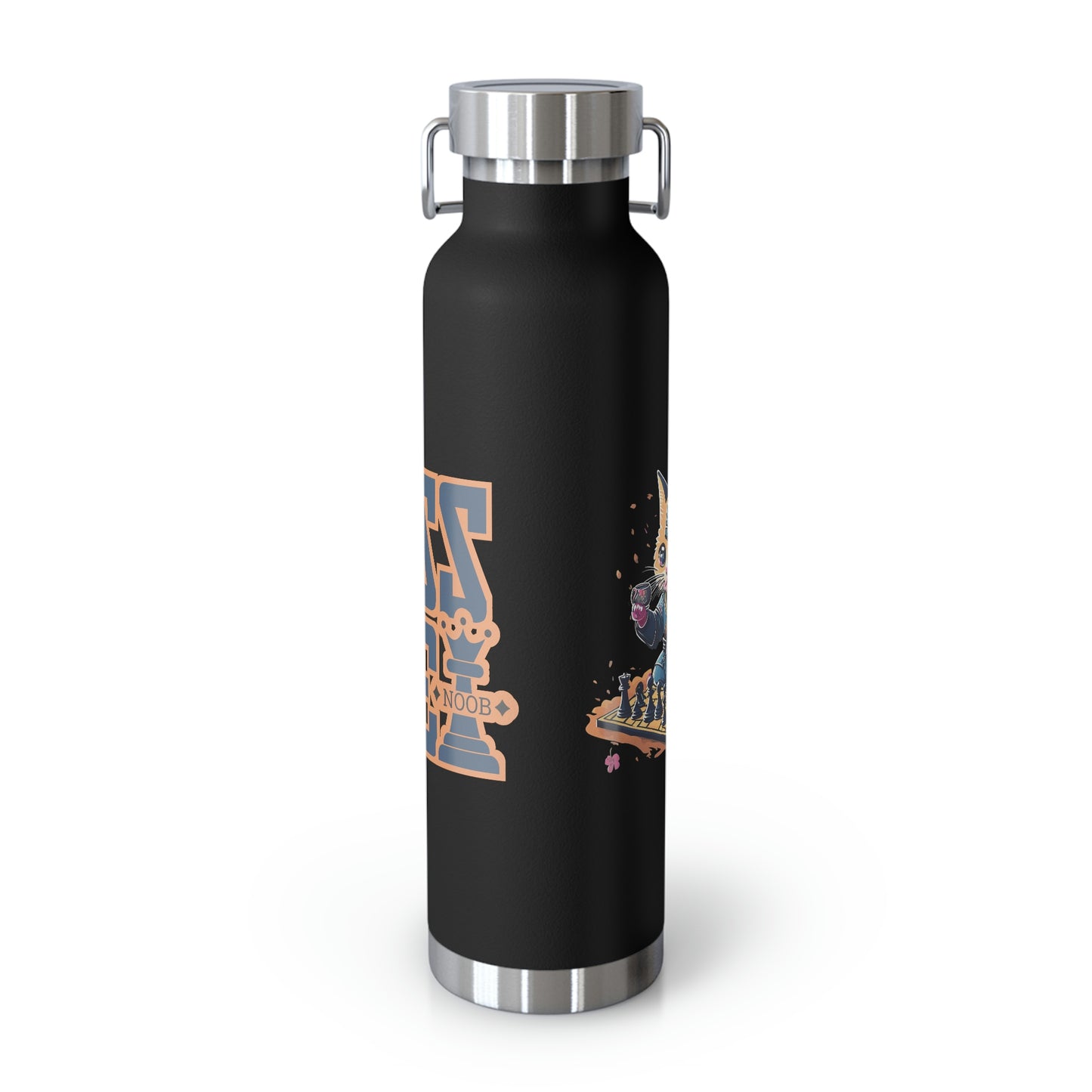 Chess Life Samurai Sakura Cat | Copper Vacuum Insulated Bottle (22 oz / 650 mL)