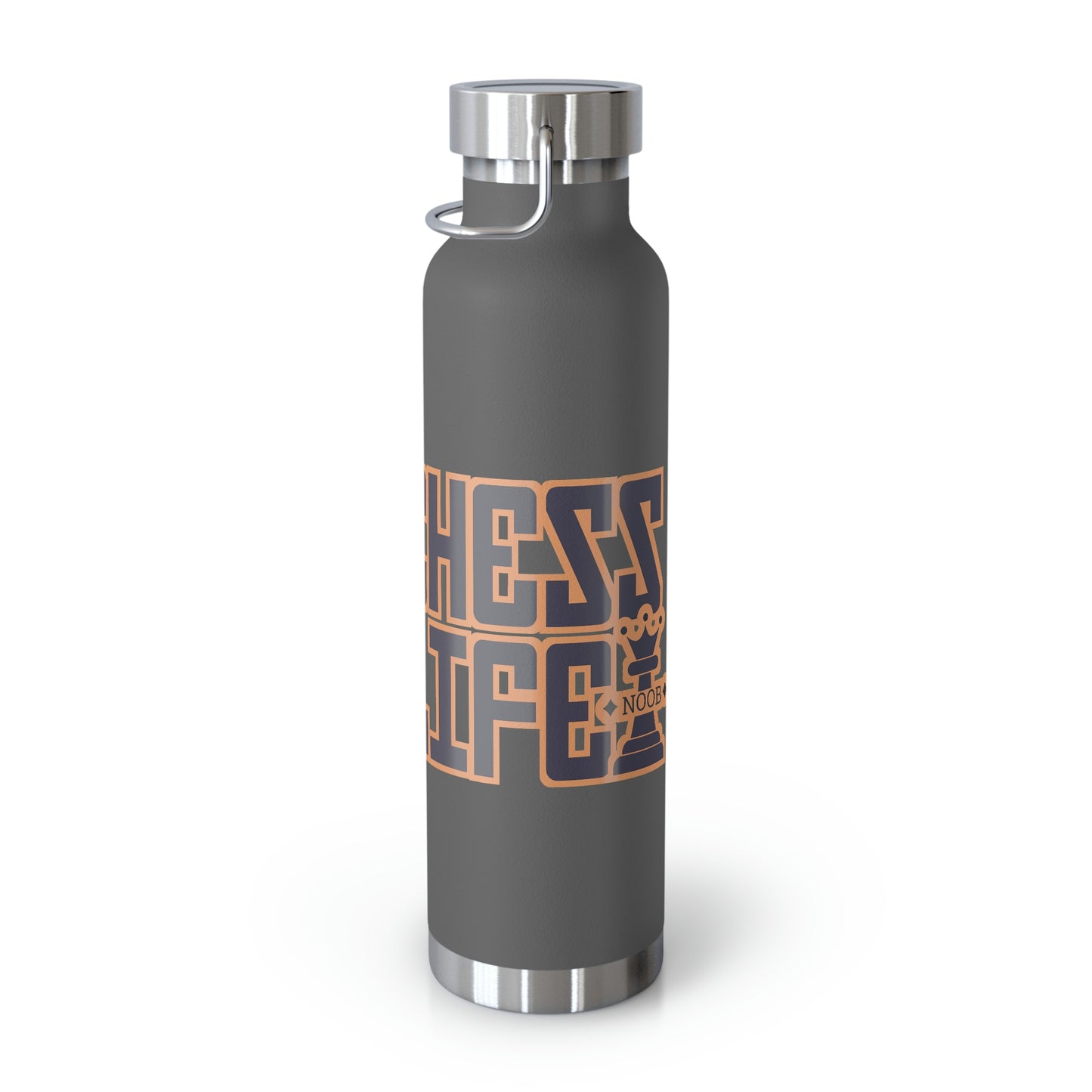 Chess Life Professor Cat | Copper Vacuum Insulated Bottle (22 oz / 650 mL)