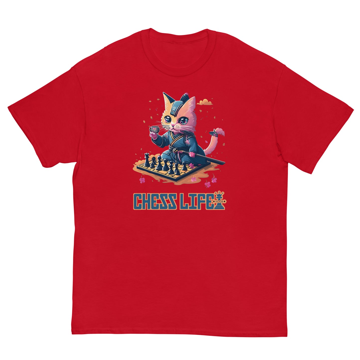 Chess Life Samurai Sakura Cat | Classic T-Shirt