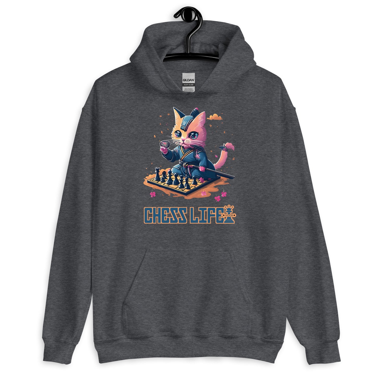 Chess Life Samurai Sakura Cat | Unisex Hoodie