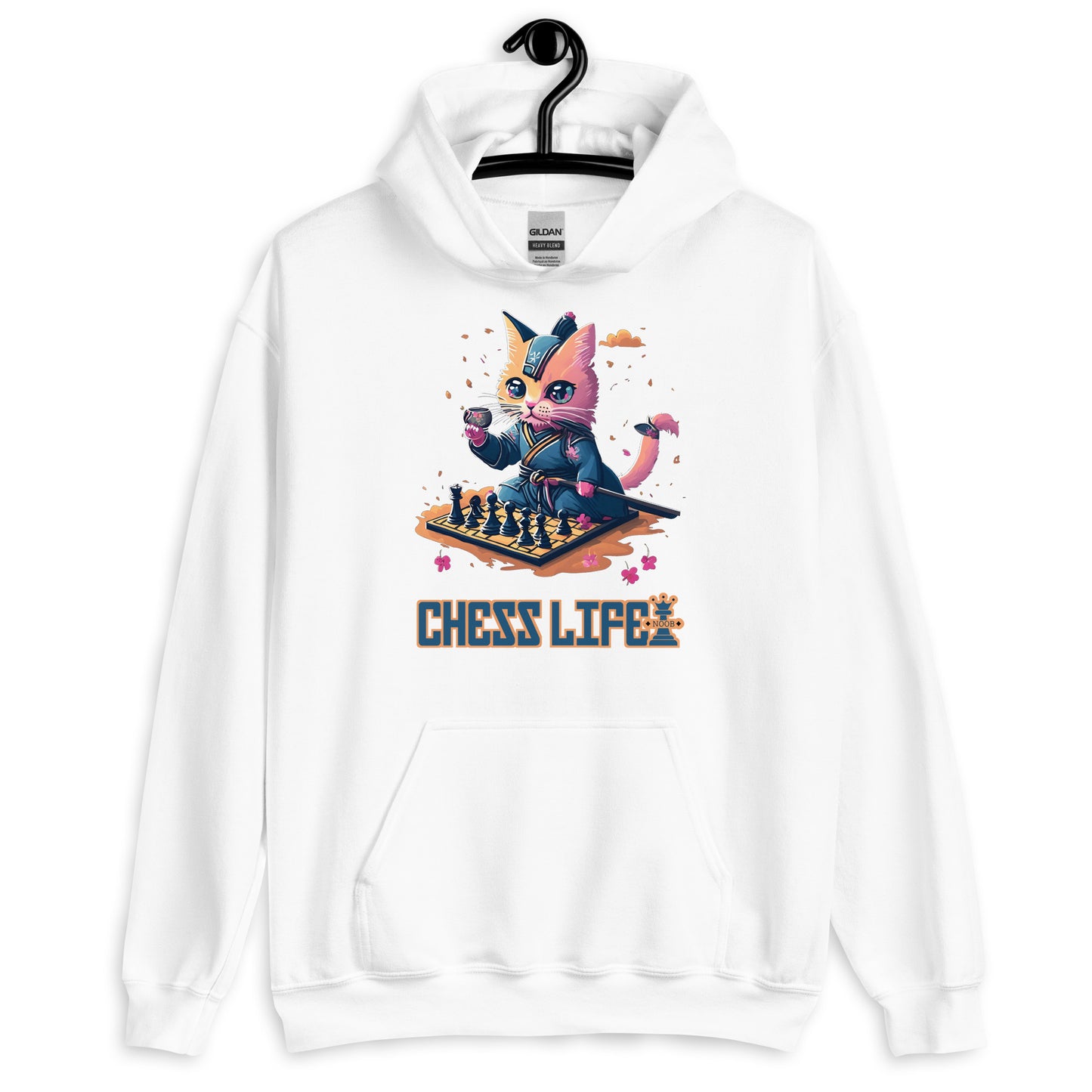 Chess Life Samurai Sakura Cat | Unisex Hoodie