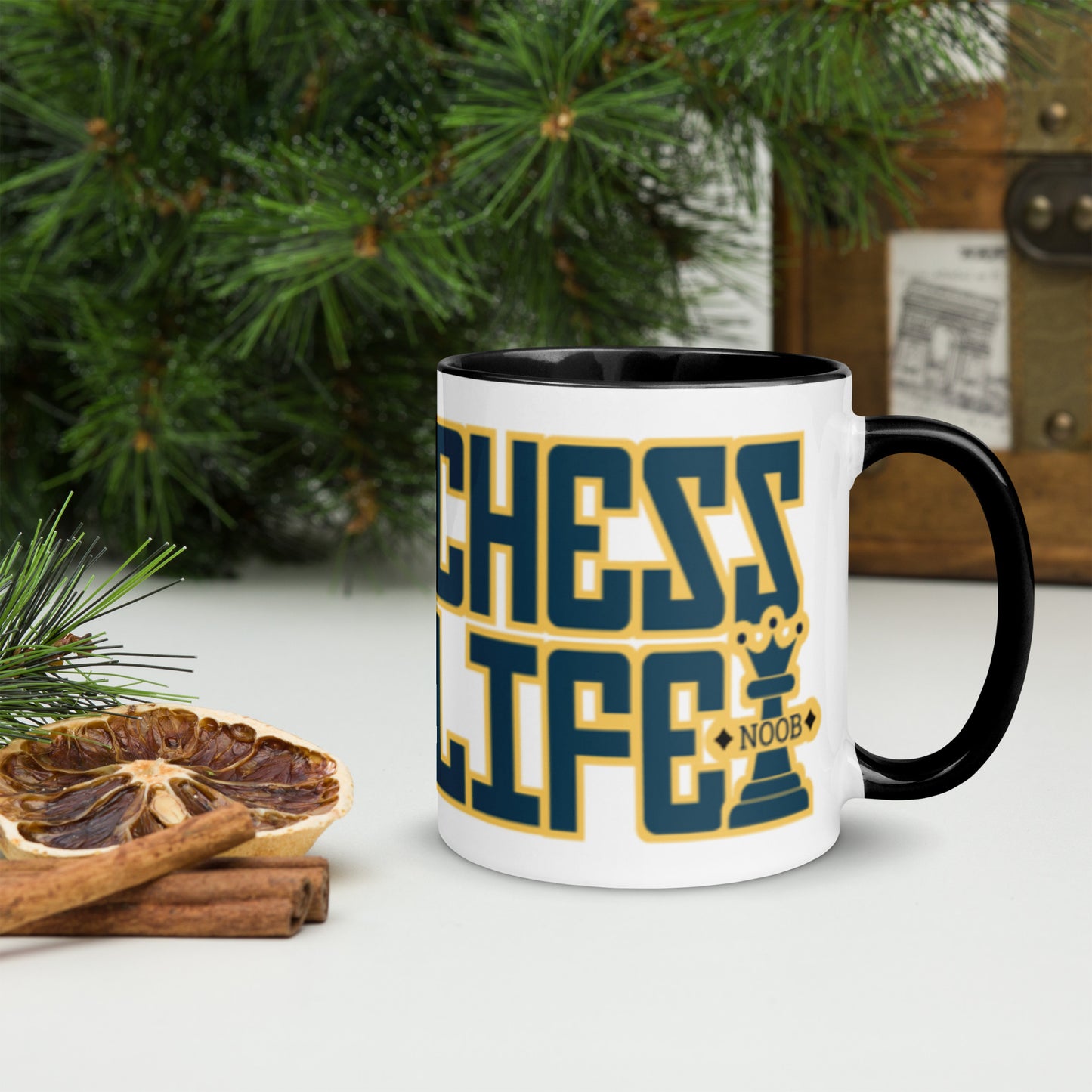 Chess Life Cool Cat | Mug with Color Inside