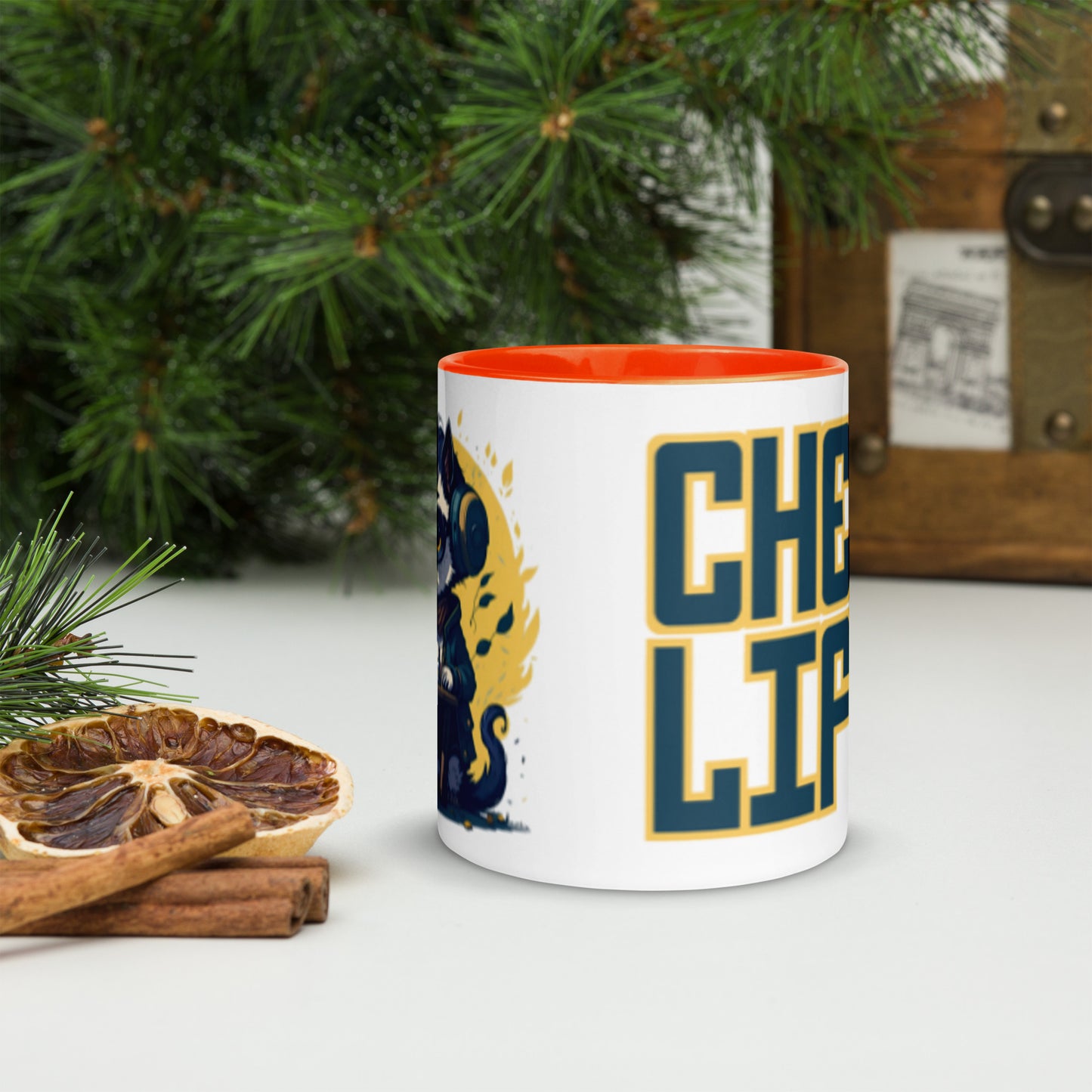 Chess Life Cool Cat | Mug with Color Inside