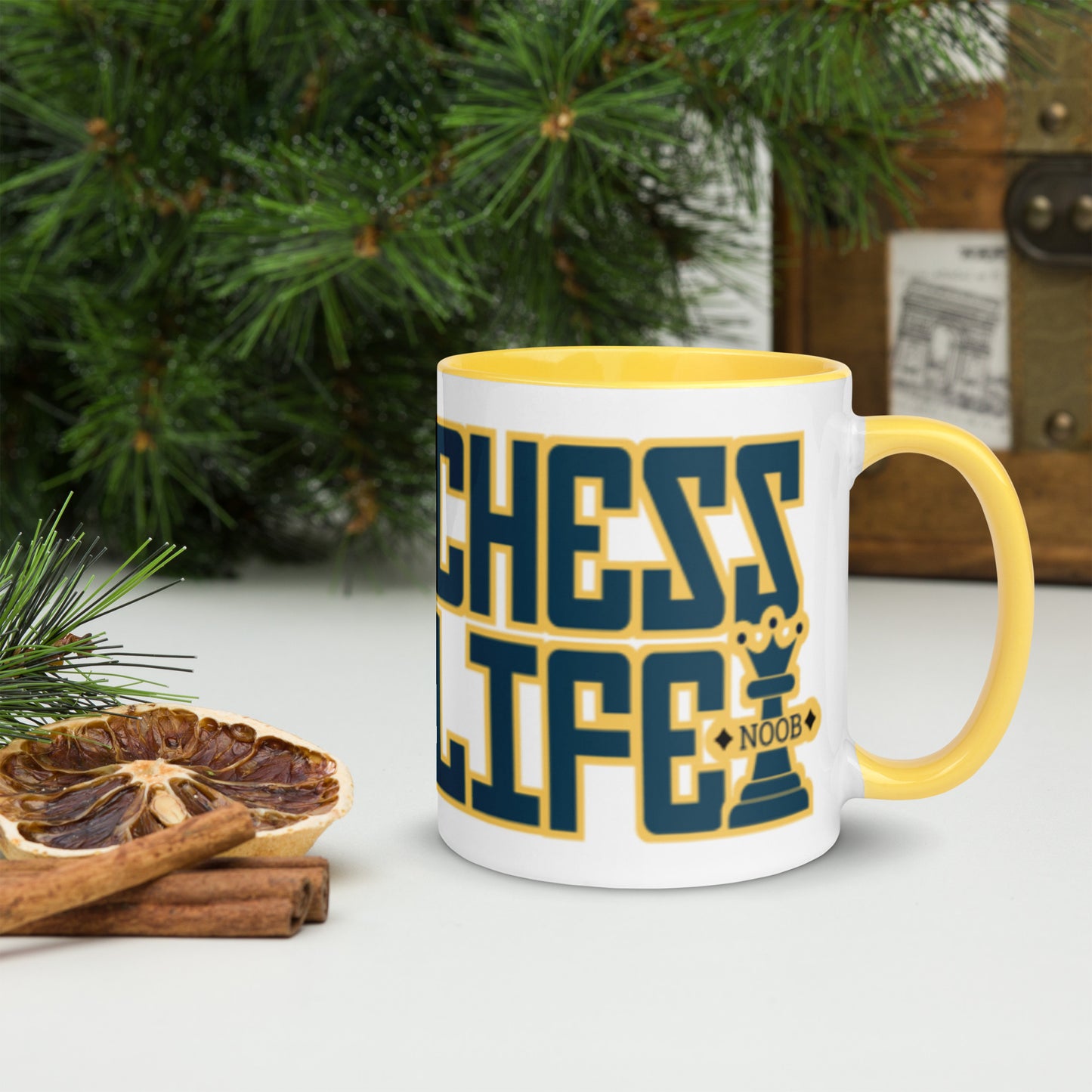 Chess Life Cool Cat | Mug with Color Inside