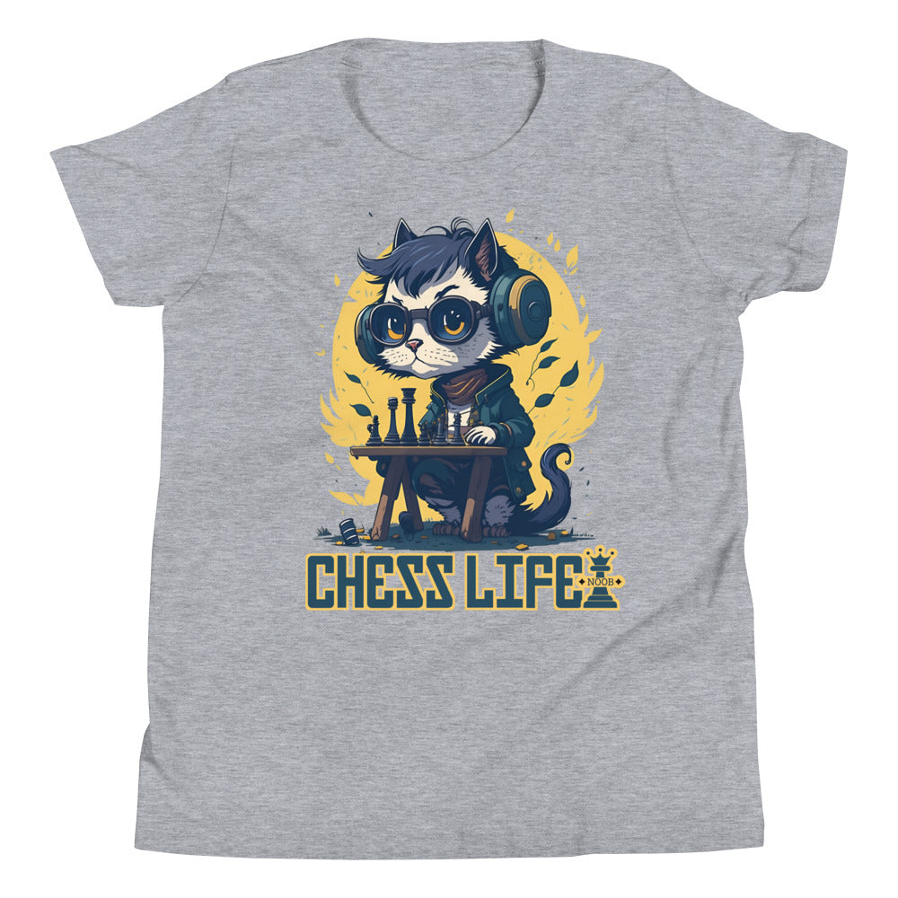 Chess Life Cool Cat | Youth Short Sleeve T-Shirt