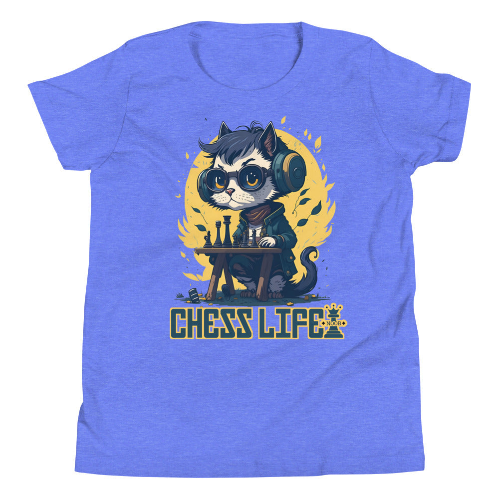 Chess Life Cool Cat | Youth Short Sleeve T-Shirt