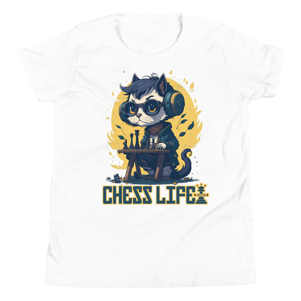 Chess Life Cool Cat | Youth Short Sleeve T-Shirt